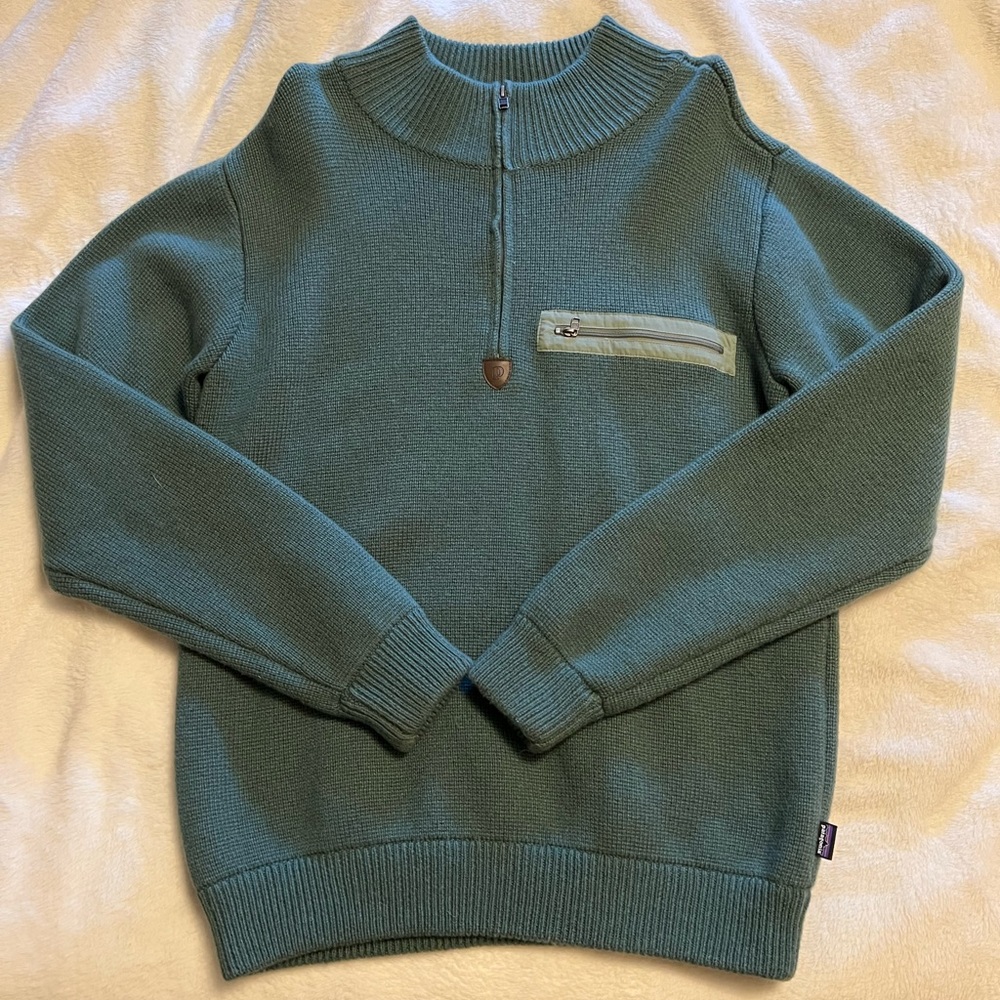 Patagonia Lambswool 1/4 Zip Sweater - Medium